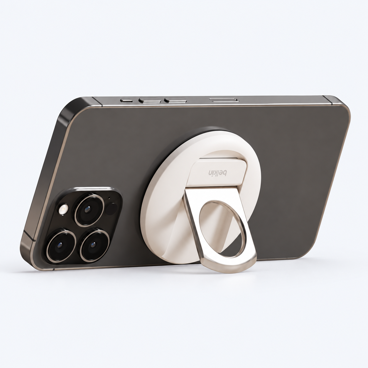 Magnetic phone grip and kickstand